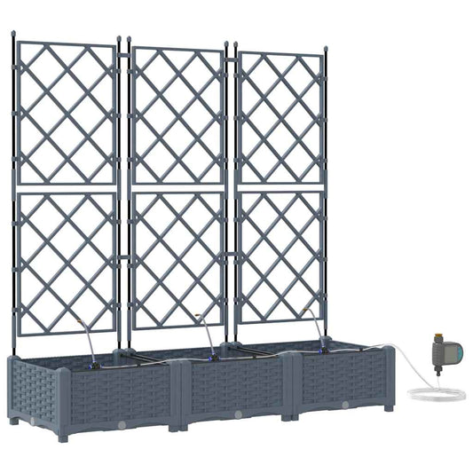 Gartenpflanzer Hellgrau 120 x 40 x 126 cm Stahl