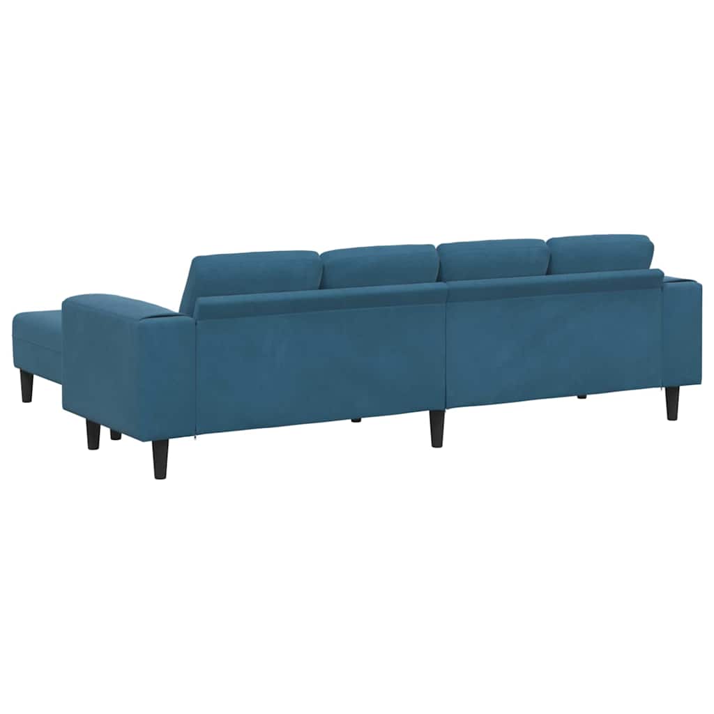 Sofa Set Blau Samt