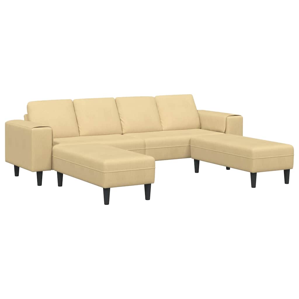 Stoffsofa mit Kissen Grau-Grün Cordstoff