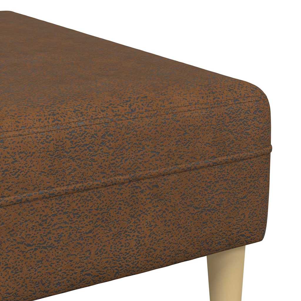 Sofa Set Braun Faux Wildleder