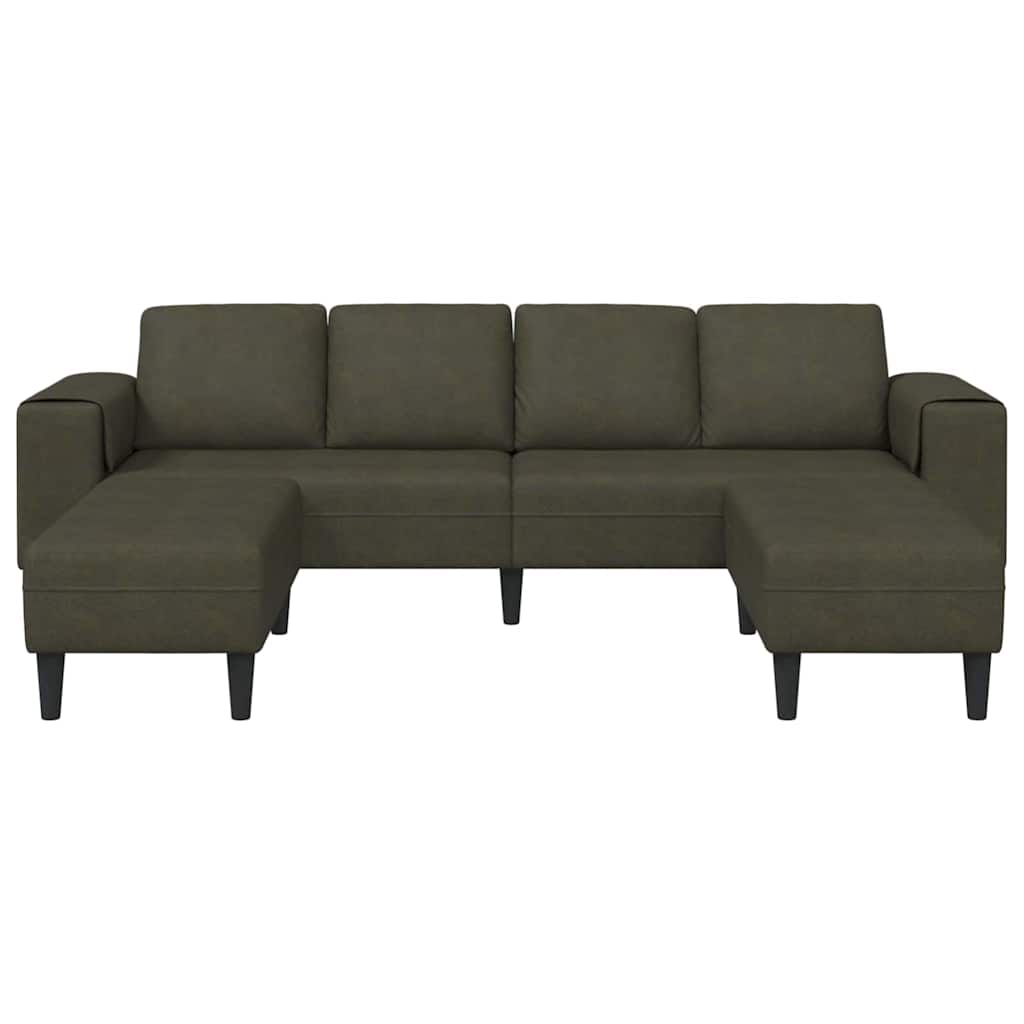 Sofa Set Armeegrün Faux Wildleder