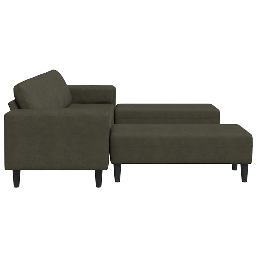 Sofa Set Armeegrün Faux Wildleder