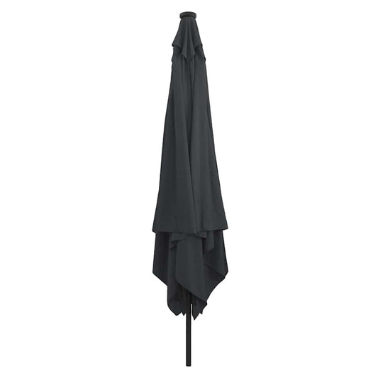 Gartenparasol Anthrazit und Schwarz 295 x 295 x 245 cm