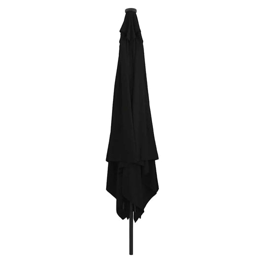 Gartenparasol Schwarz 295 x 295 x 245 cm Polyester und Stahl
