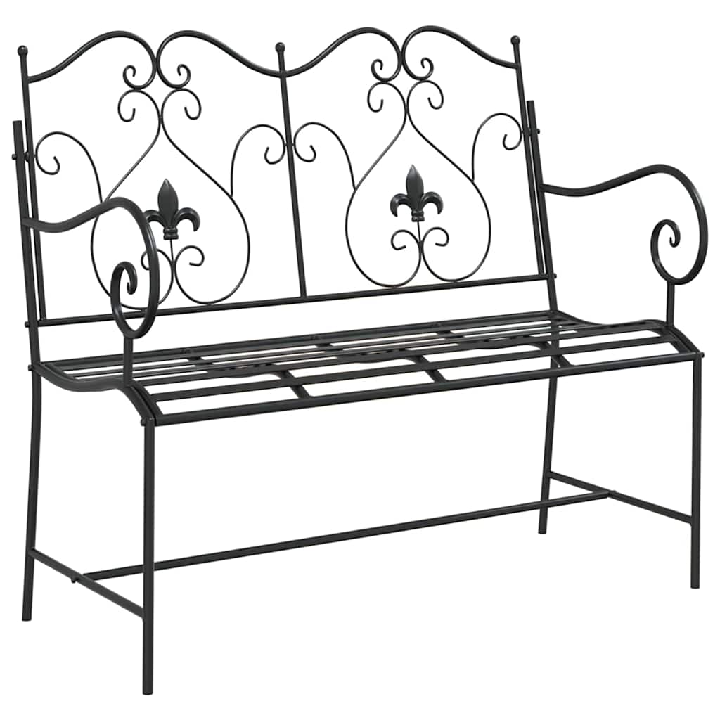 Gartenbank Schwarz 104 x 54 x 93cm Stahl