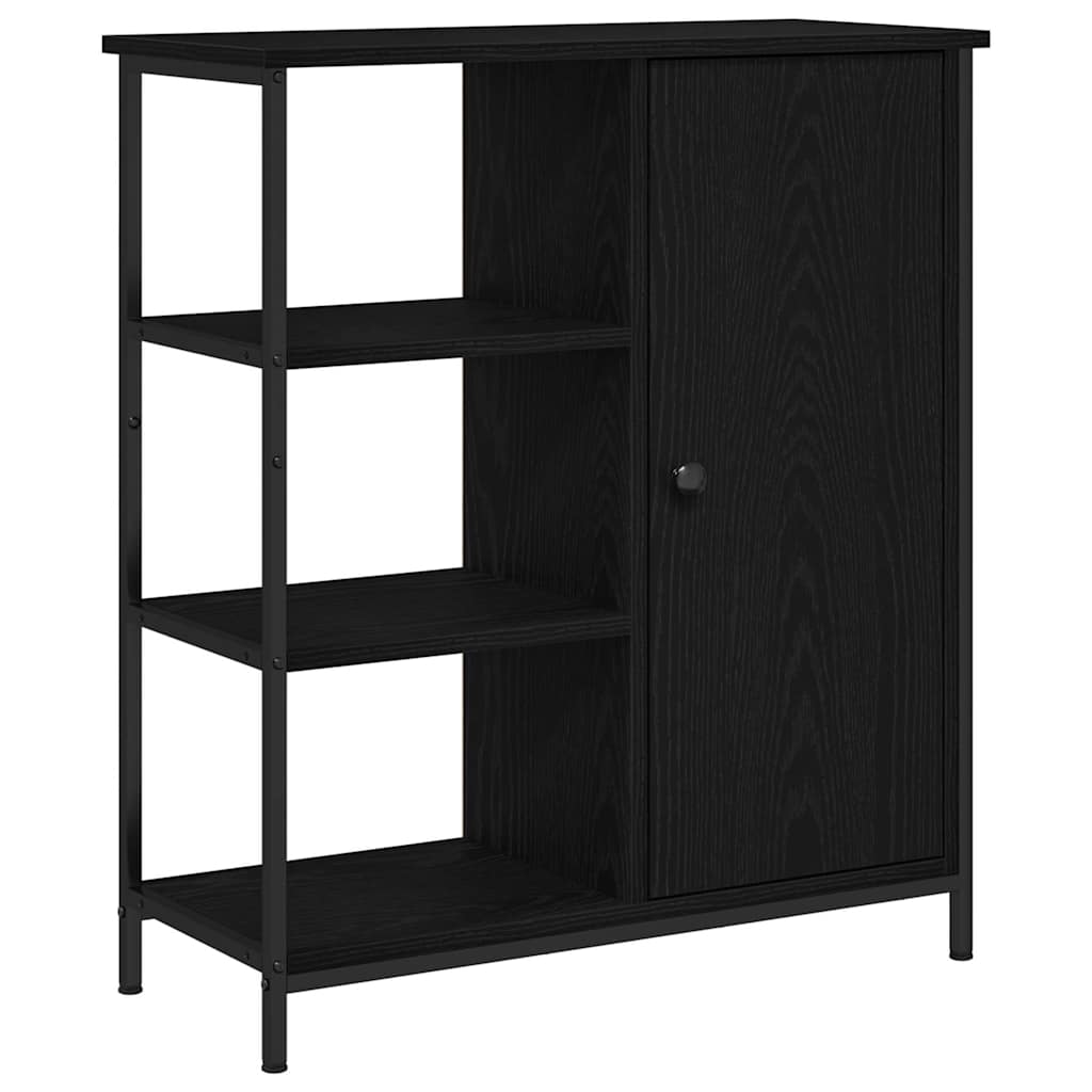 Sideboard Schwarz Eichen-Optik 70 x 30 x 80 cm Holzwerkstoff
