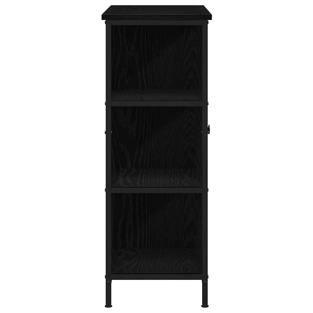 Sideboard Schwarz Eichen-Optik 70 x 30 x 80 cm Holzwerkstoff