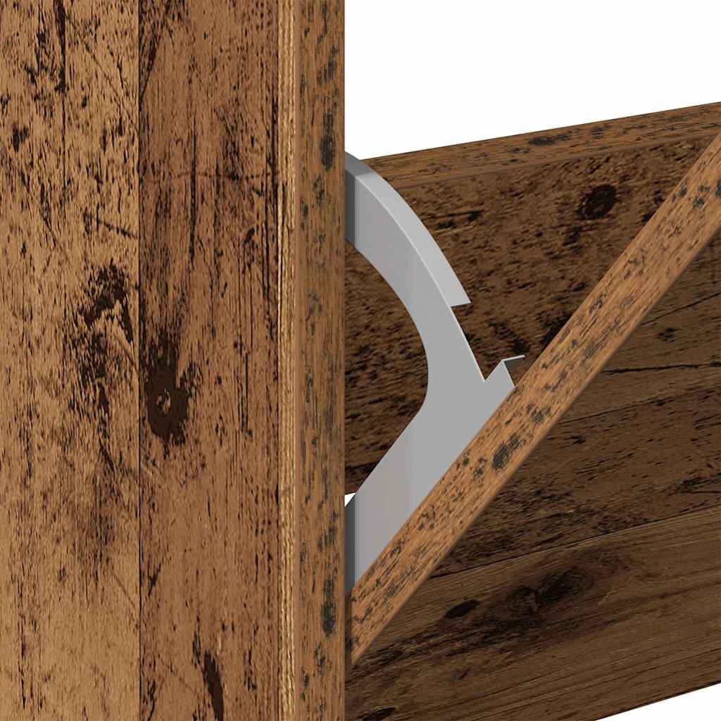 Schuhschrank mit Speicher Altholz 60 x 21 x 57 cm Holzwerkstoff