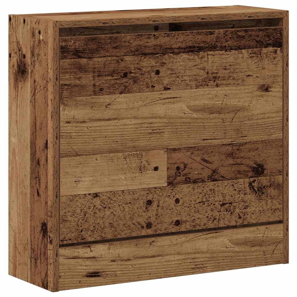 Schuhschrank mit Speicher Altholz 60 x 21 x 57 cm Holzwerkstoff