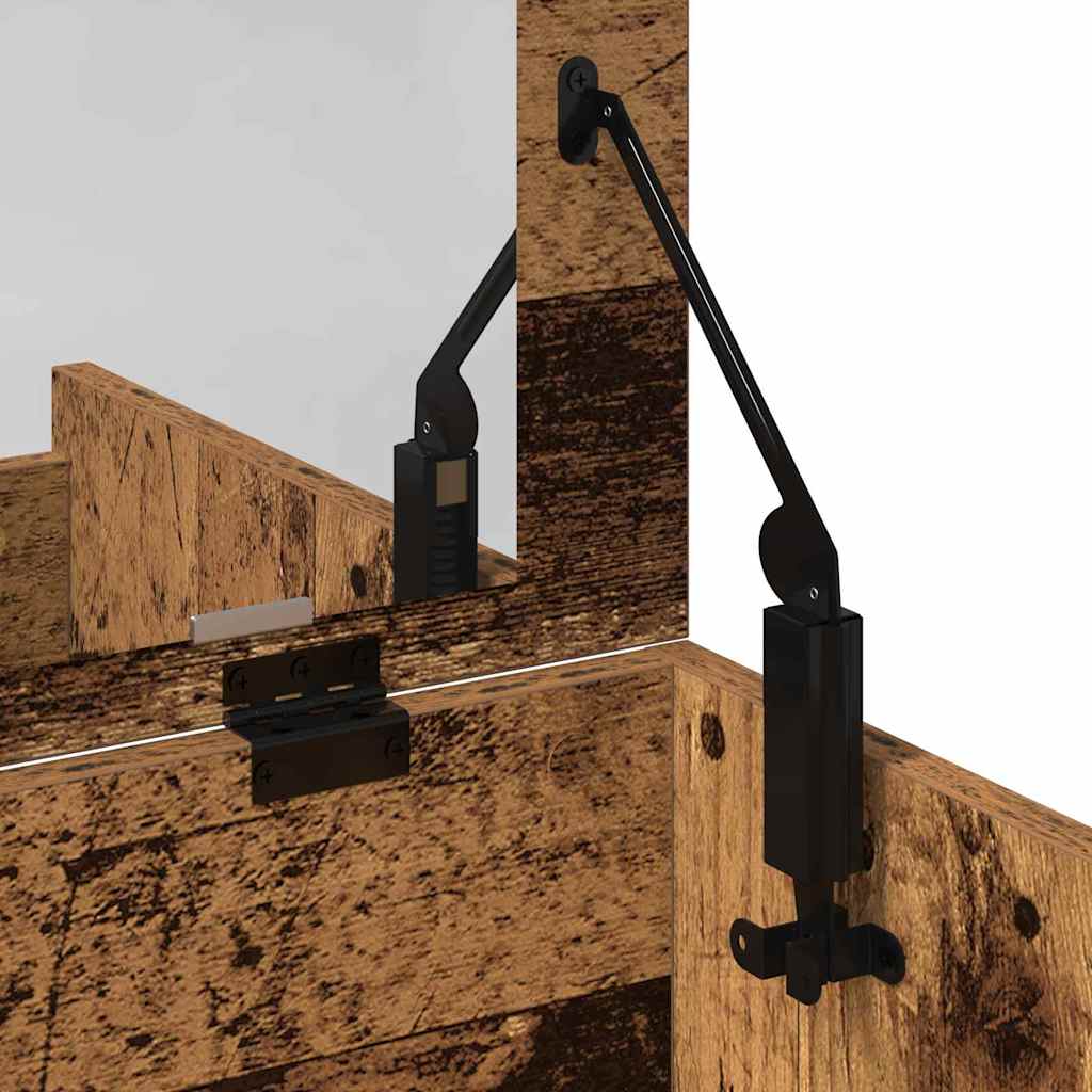 Schminktisch mit Speicher Altholz 60 x 40 x 75 cm Holzwerkstoff