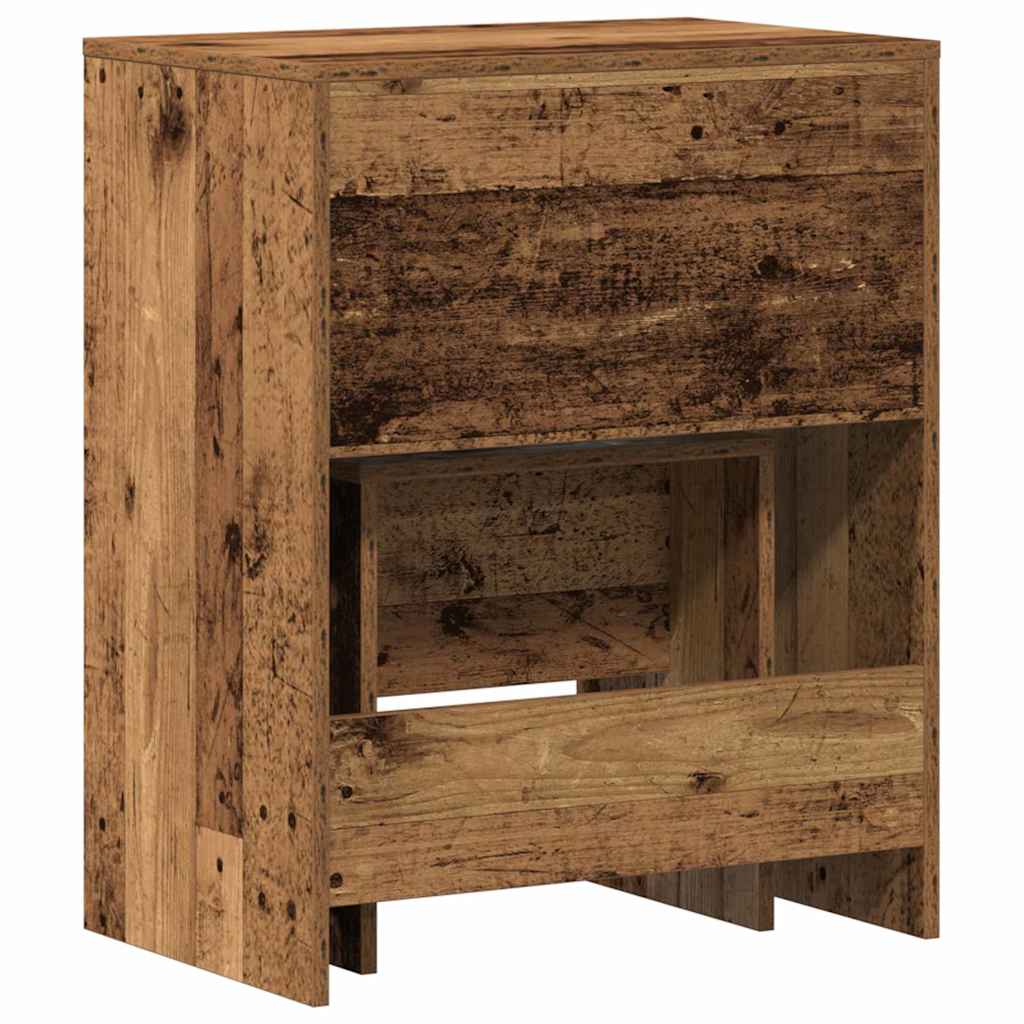 Schminktisch mit Speicher Altholz 60 x 40 x 75 cm Holzwerkstoff