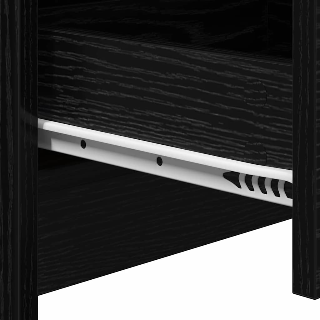 Nachttisch mit Schwarze Eiche 38 x 34 x 61 cm Holzwerkstoff