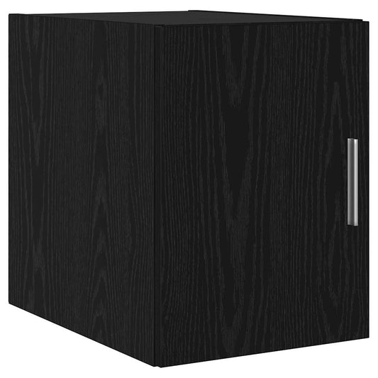 Wandschrank Wandmontiert Schwarz Eichen-Optik 30 x 42.5 x 40 cm