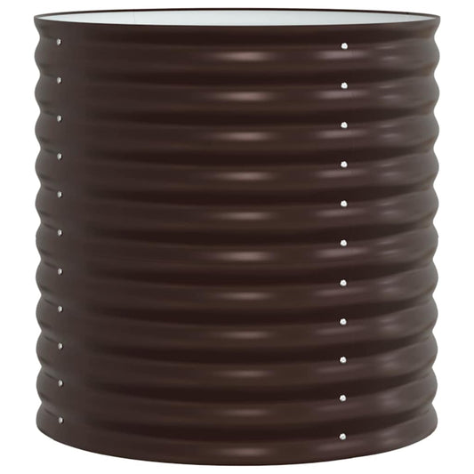 Garten-Hochbeet Braun 80 x 80 x 81 cm Stahl