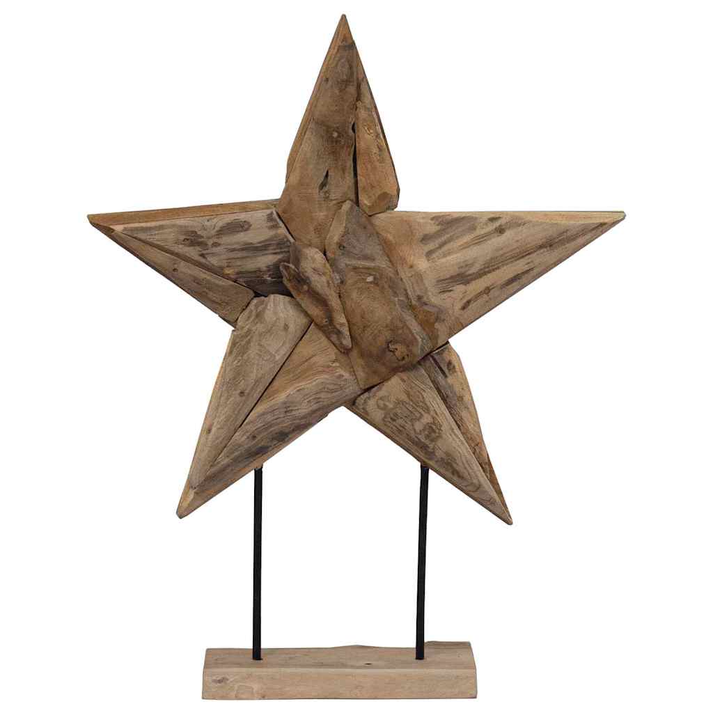 Weihnachtsstern Braun 60 x 5 x 75 cm Massivholz Teak