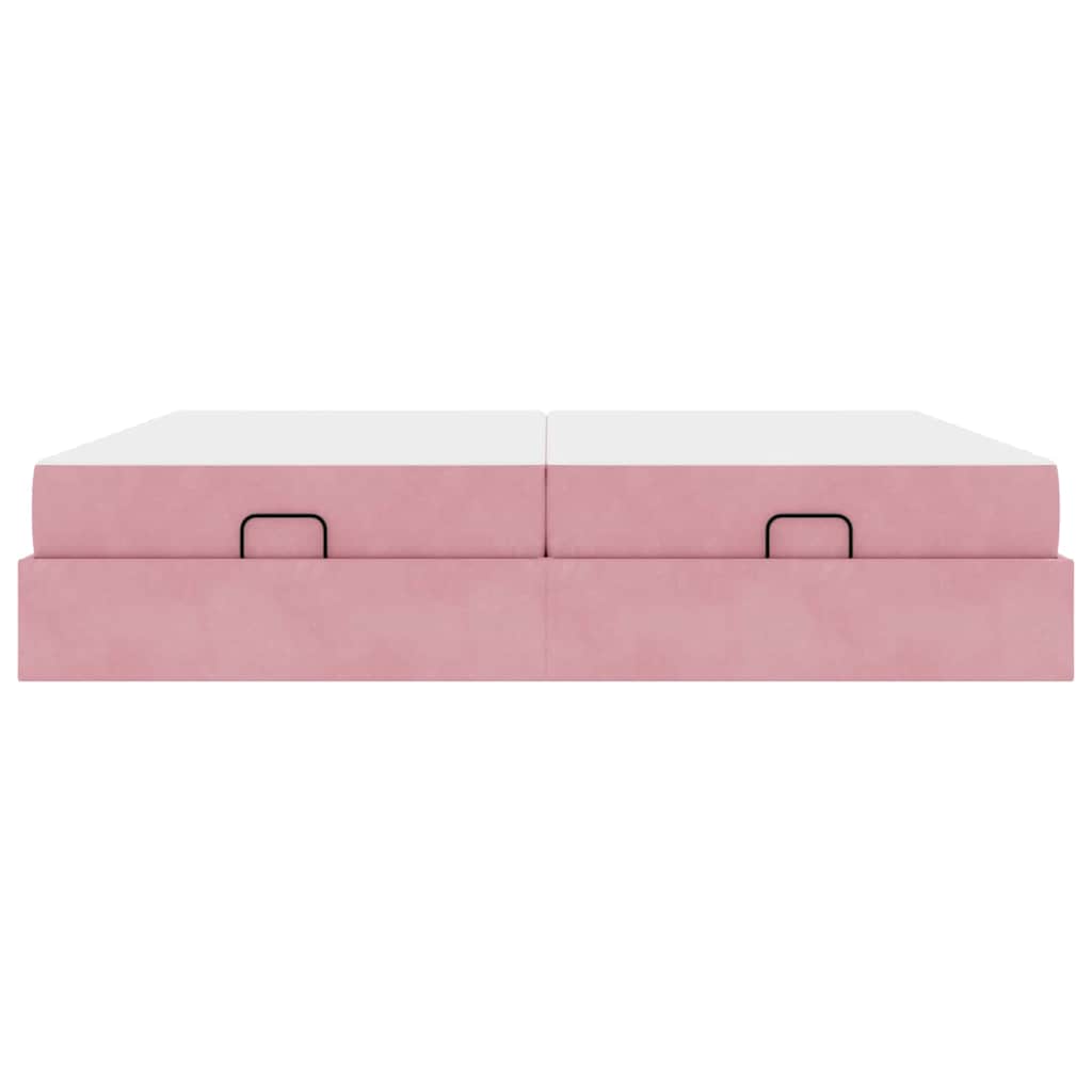 Bettgestell Rosa 200 x 200 cm Samt