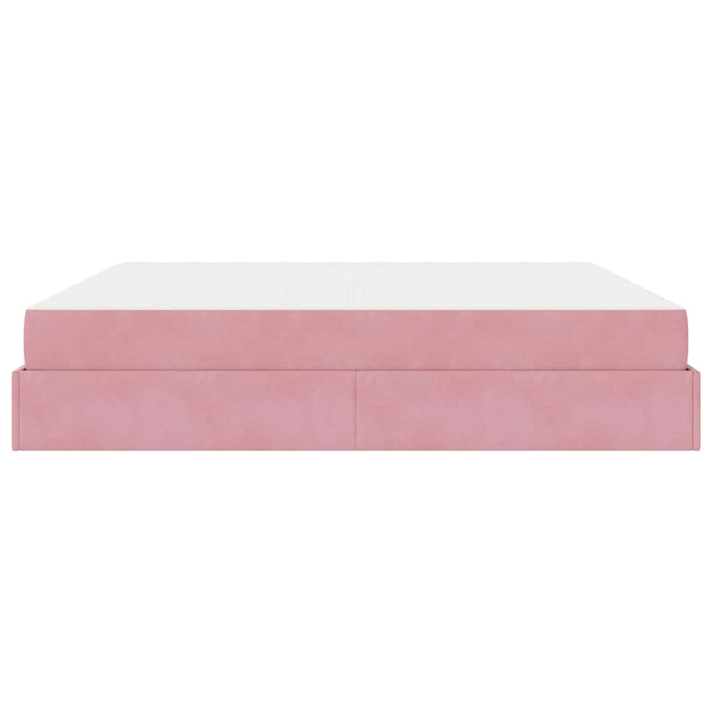 Bettgestell Rosa 200 x 200 cm Samt