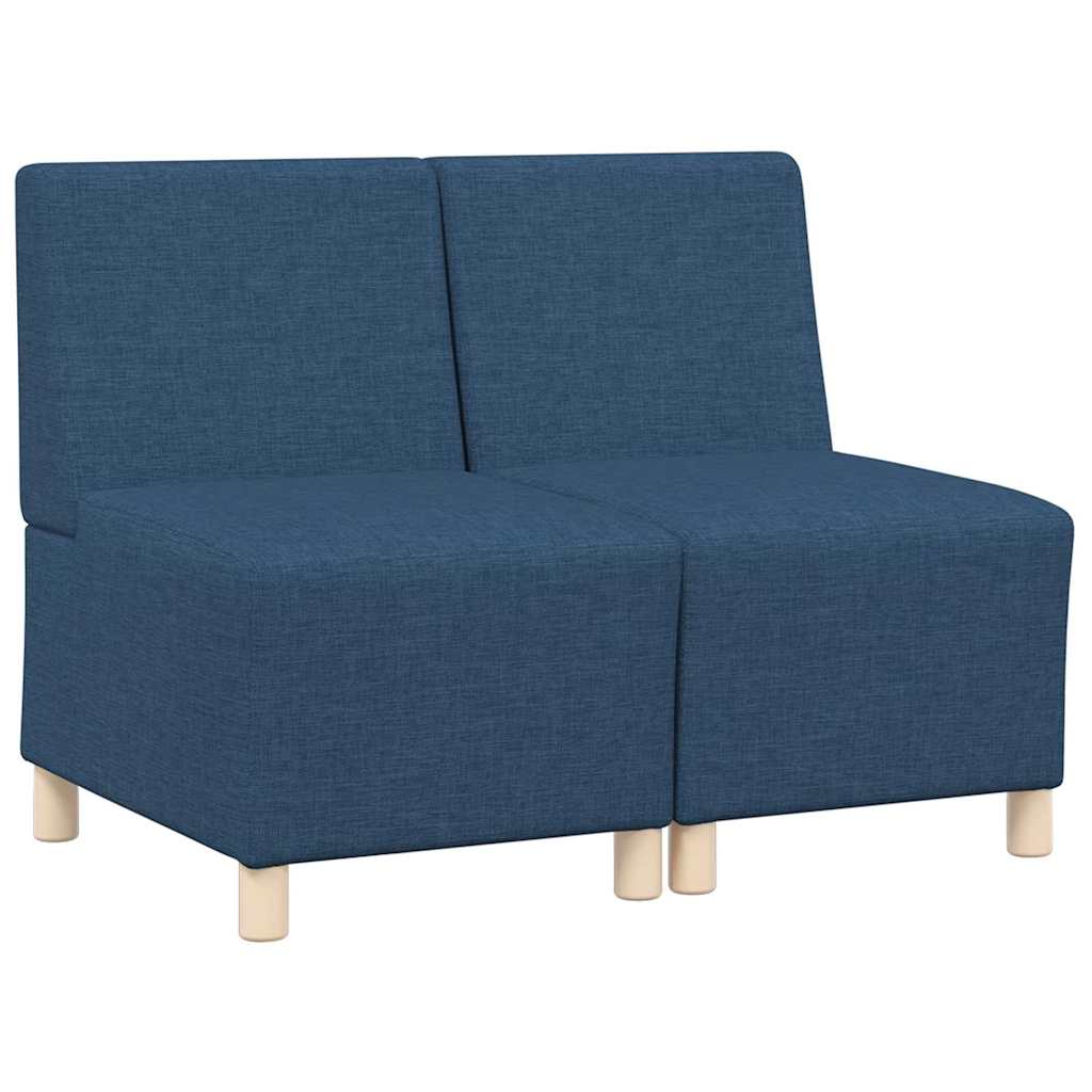 Modulares Armfreies Sofa 2 pcs Blau 55 x 74 x 82 cm Stoff