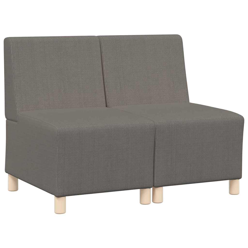 Modulares Armfreies Sofa 2 pcs Hellgrau 55 x 74 x 82 cm