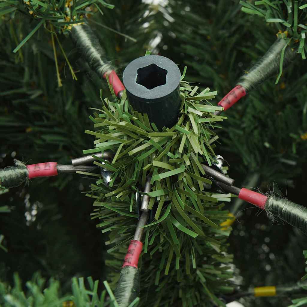 Künstlicher klappbarer Weihnachtsbaum mit Ständer Grün 180 cm