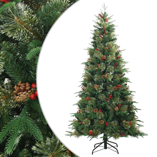 Künstlicher klappbarer Weihnachtsbaum mit Ständer Grün 240 cm