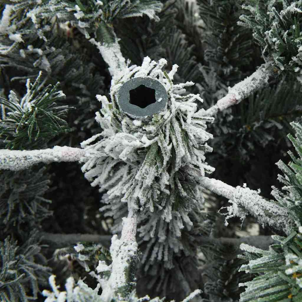 Künstlicher Scharnier-Weihnachtsbaum schneebedeckt Weiß 240 cm