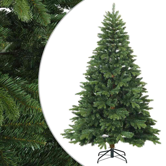 Künstlicher klappbarer Weihnachtsbaum mit Ständer Grün 240 cm