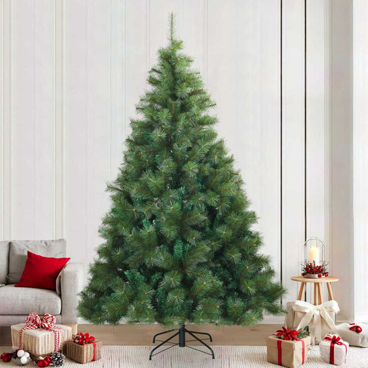 Künstlicher klappbarer Weihnachtsbaum Grün 240 cm PVC, Stahl
