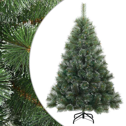 Künstlicher Scharnier-Weihnachtsbaum schneebedeckt Weiß 150 cm