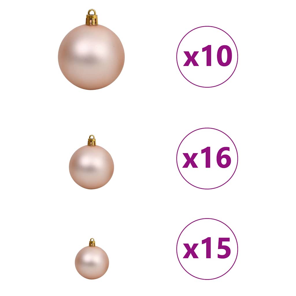 Künstlicher vorbeleuchteter Weihnachtsbaum Rosa 180 cm PVC