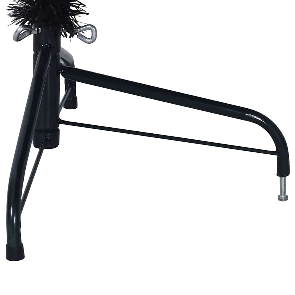 Künstlicher vorbeleuchteter Weihnachtsbaum Schwarz 210 cm PVC