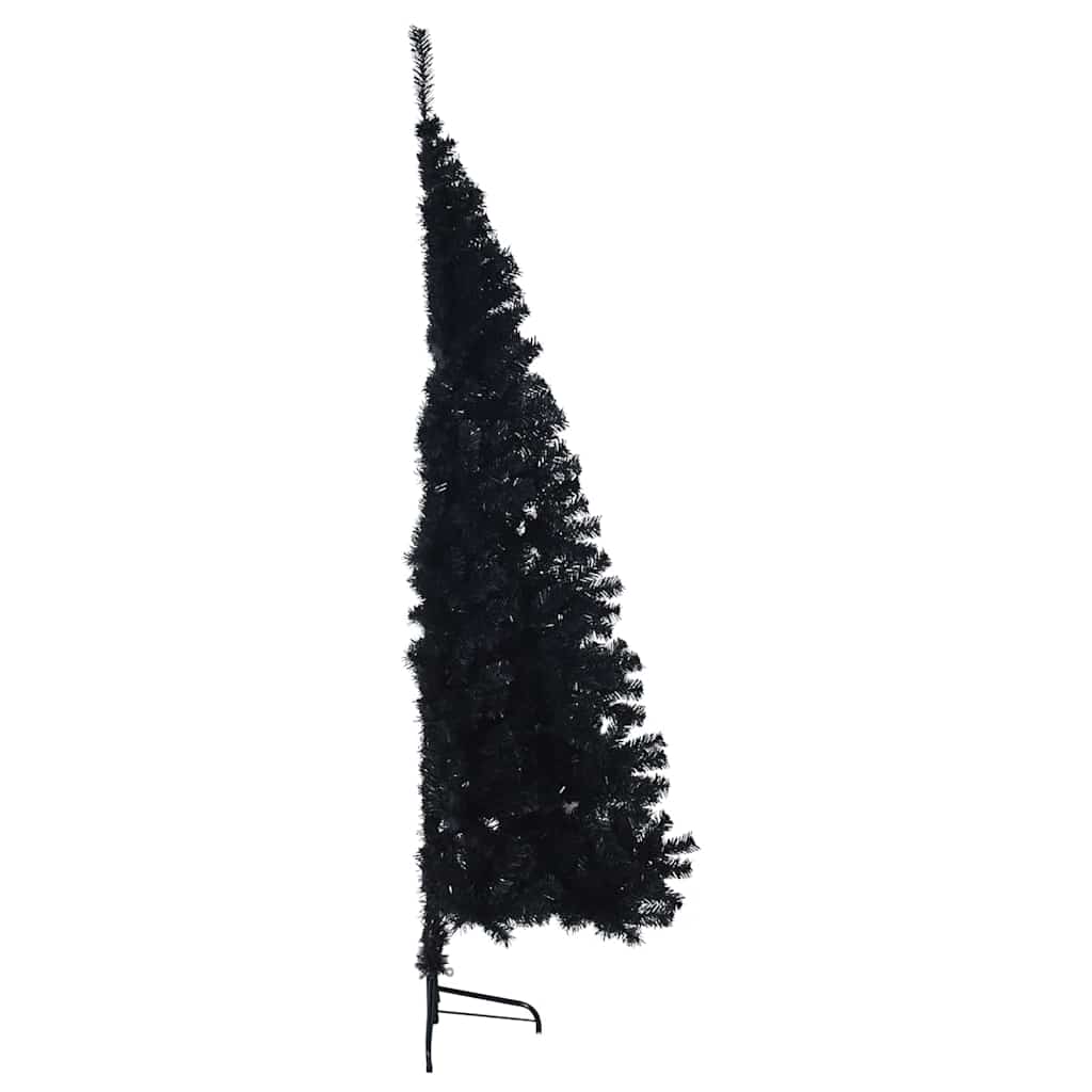 Künstlicher vorbeleuchteter Weihnachtsbaum Schwarz 210 cm PVC