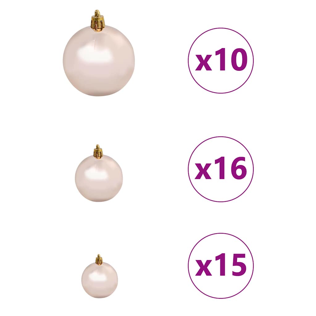 Künstlicher vorbeleuchteter Weihnachtsbaum Schwarz 210 cm PVC