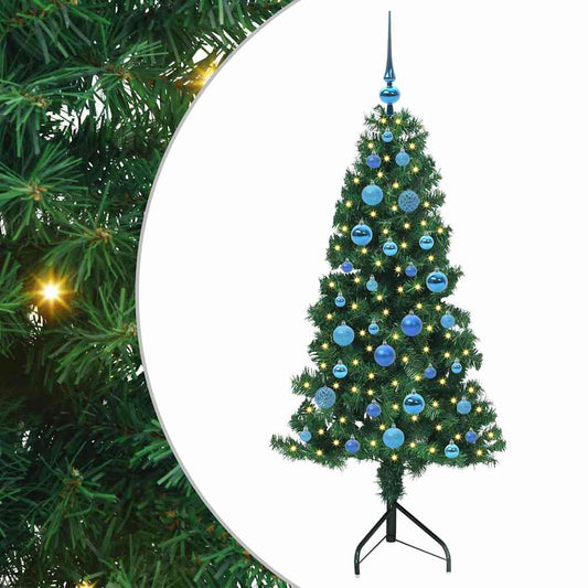Eckiger künstlicher Weihnachtsbaum Grün 150 cm PVC und Metall