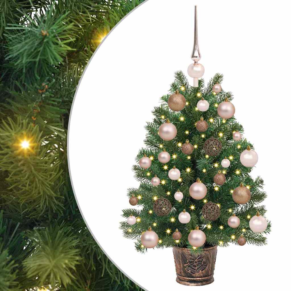 Künstlicher Weihnachtsbaum mit 150 LEDs Grün 65 cm PE und PVC