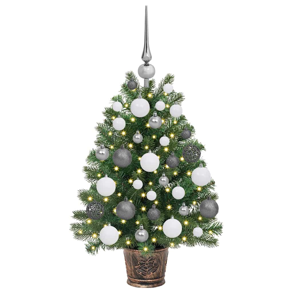 Künstlicher Weihnachtsbaum mit 150 LEDs Grün 65 cm PE und PVC