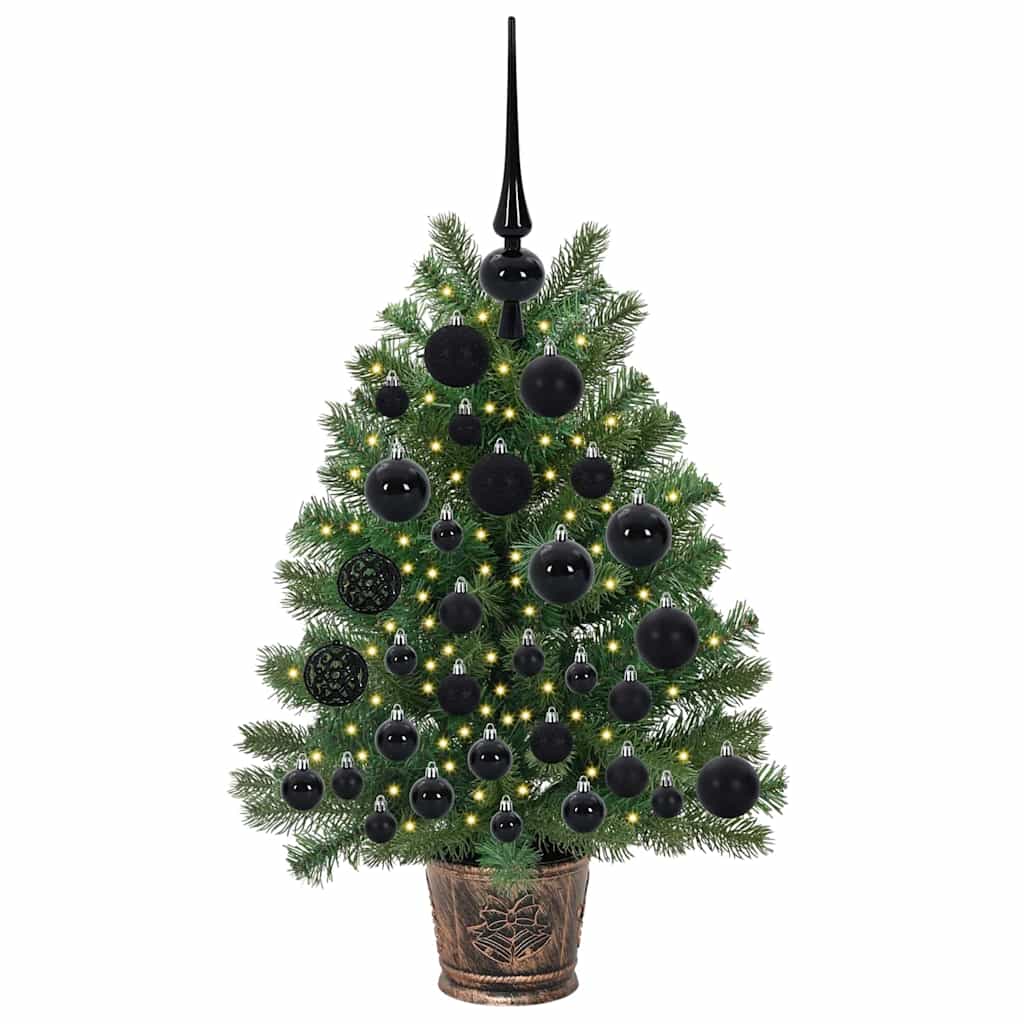 Künstlicher Weihnachtsbaum mit 150 LEDs Grün 75 cm PE und PVC