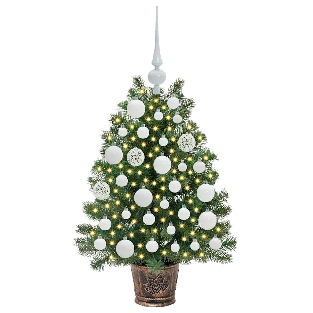 Künstlicher Weihnachtsbaum mit 150 LEDs Grün 75 cm PE und PVC