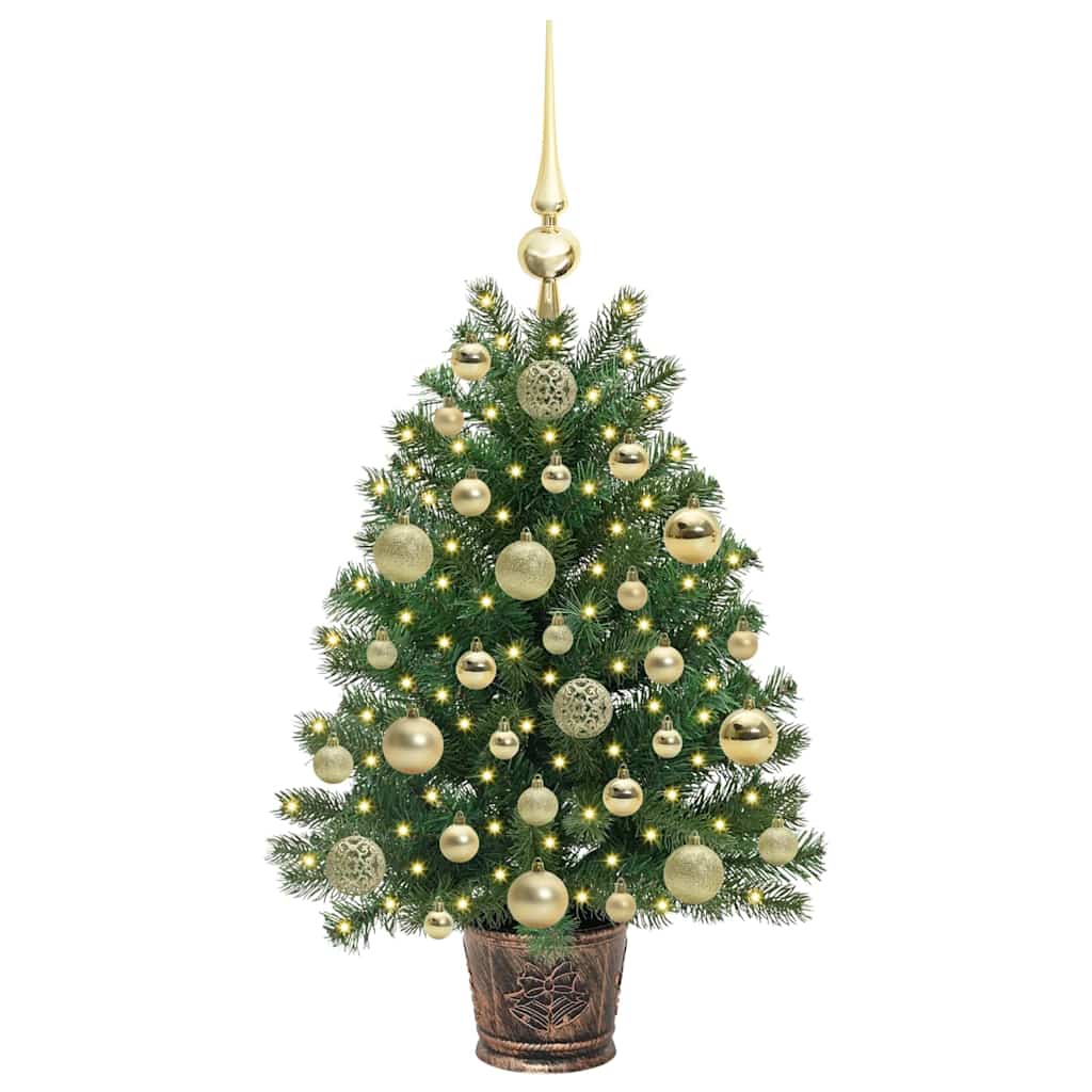Künstlicher Weihnachtsbaum mit 150 LEDs Grün 75 cm PE und PVC