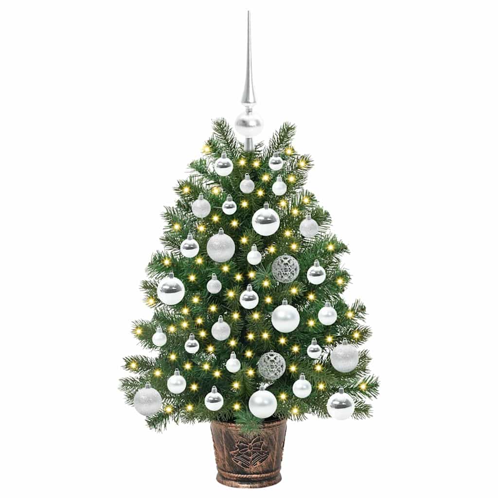 Künstlicher Weihnachtsbaum mit 150 LEDs Grün 75 cm PE und PVC
