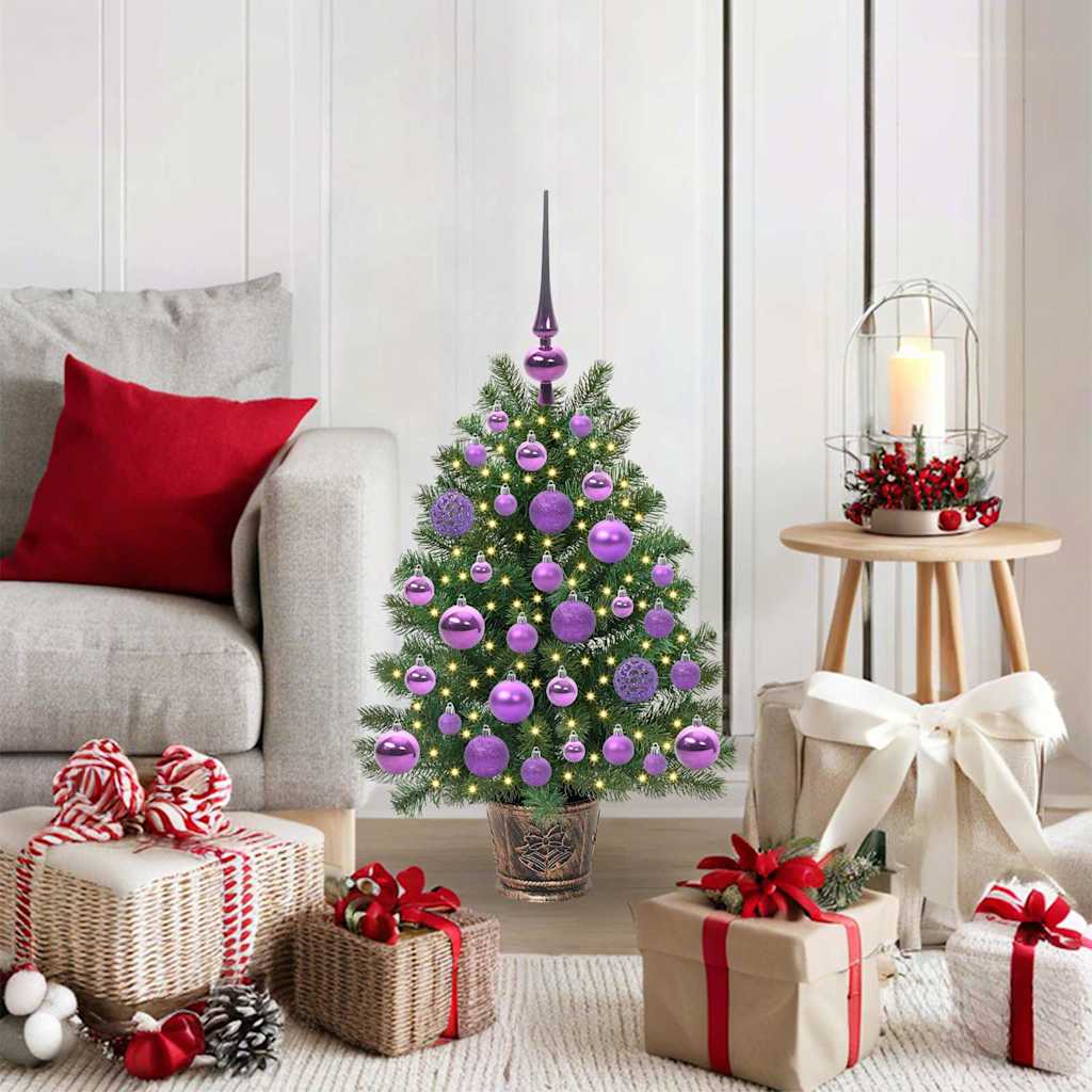 Künstlicher Weihnachtsbaum mit 150 LEDs Grün 75 cm PE und PVC