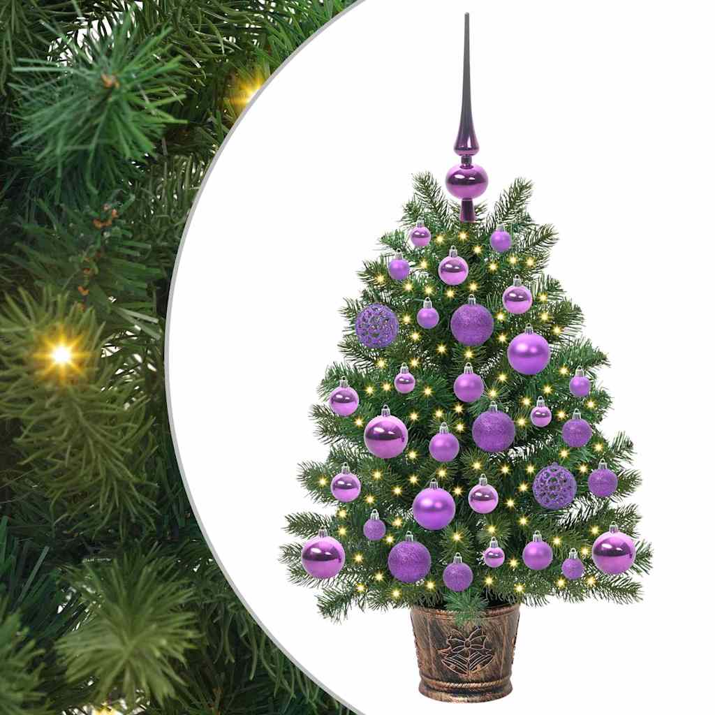 Künstlicher Weihnachtsbaum mit 150 LEDs Grün 75 cm PE und PVC