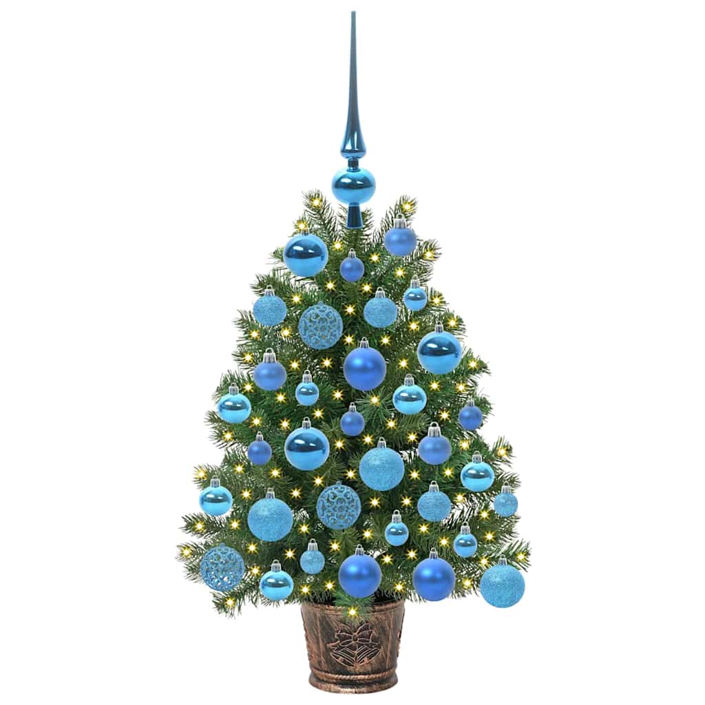 Künstlicher Weihnachtsbaum mit 150 LEDs Grün 75 cm PE und PVC