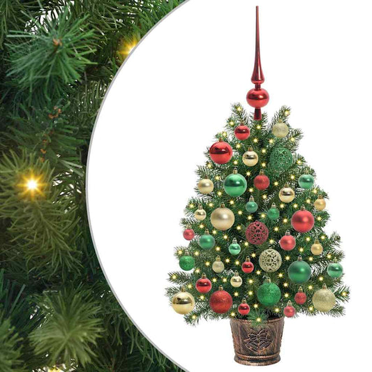 Künstlicher Weihnachtsbaum mit 150 LEDs Grün 75 cm PE und PVC