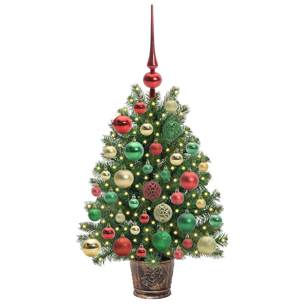 Künstlicher Weihnachtsbaum mit 150 LEDs Grün 75 cm PE und PVC