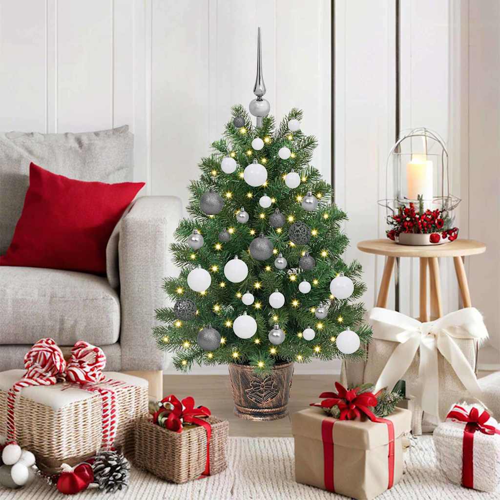 Künstlicher Weihnachtsbaum mit 150 LEDs Grün 95 cm PE und PVC
