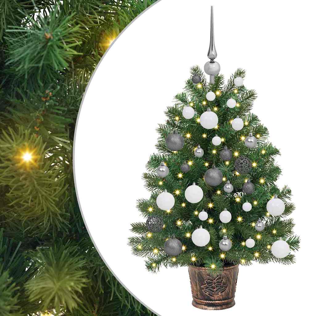 Künstlicher Weihnachtsbaum mit 150 LEDs Grün 95 cm PE und PVC