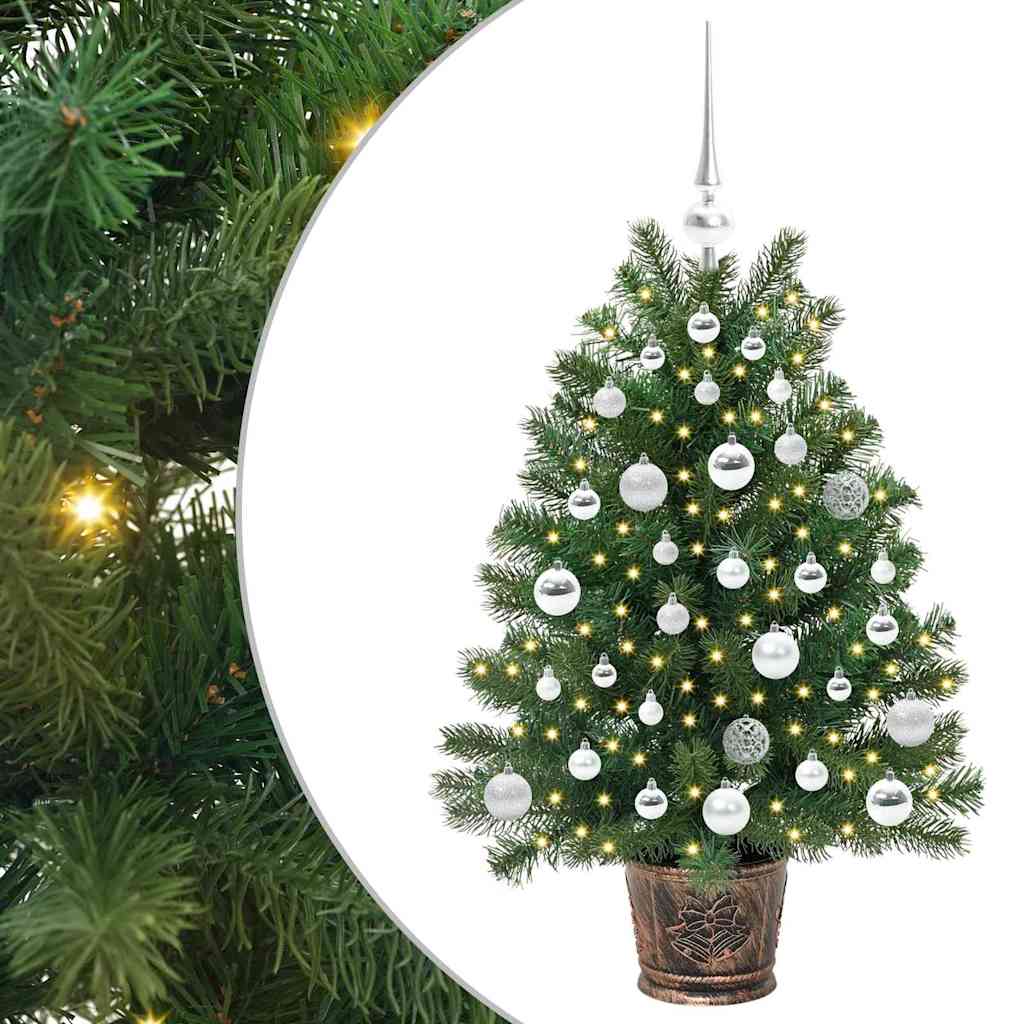 Künstlicher Weihnachtsbaum mit 150 LEDs Grün 95 cm PE und PVC