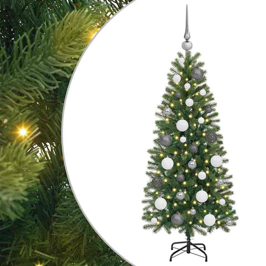 Künstlicher Weihnachtsbaum mit 150 LEDs Grün 120 cm PE und PVC