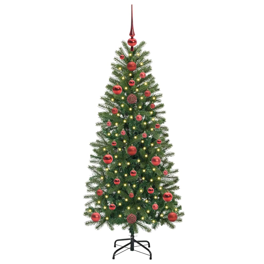 Künstlicher Weihnachtsbaum mit 150 LEDs Grün 120 cm PE und PVC